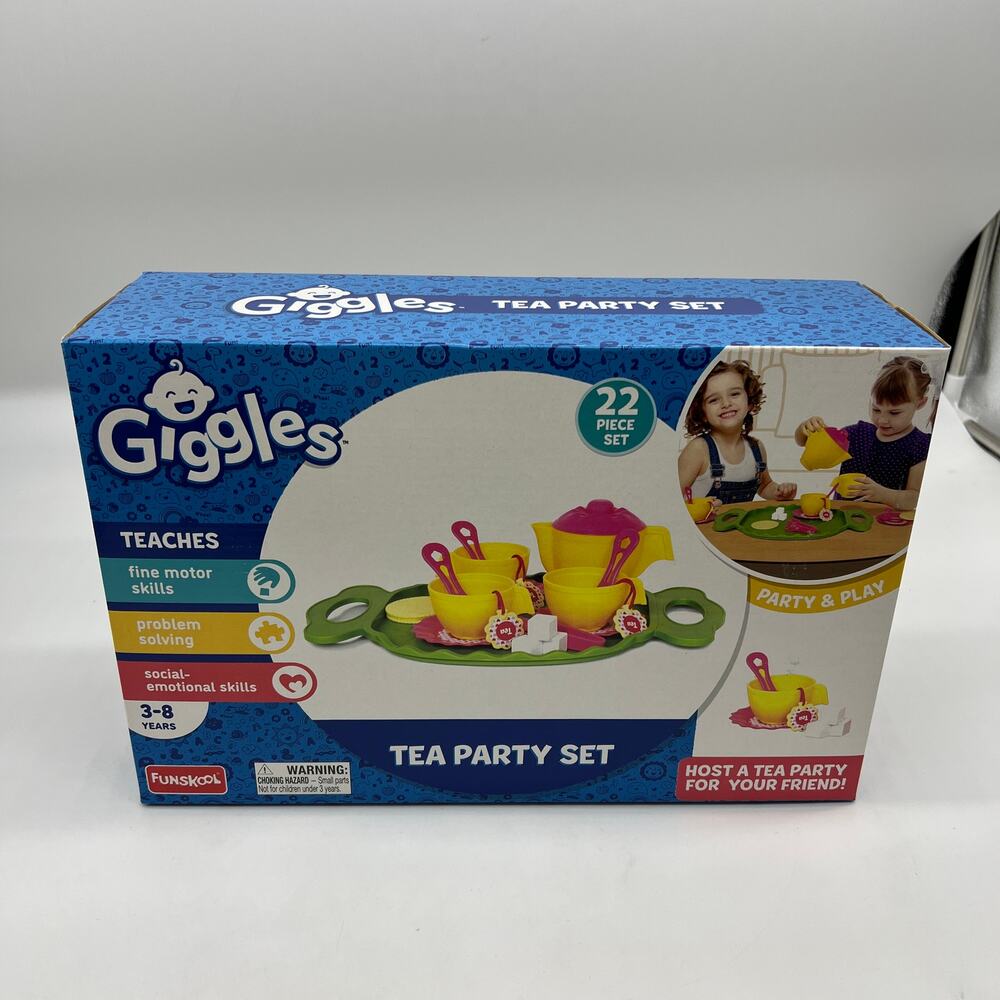 Giggles - Colorful and Pretend and Role Play Tea Party Preschool Toys Sets of 22